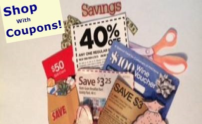Shopping coupons and coupon codes.  Discount coupons.